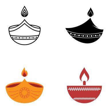 Diwali simge vektör şablonu logo tasarımı