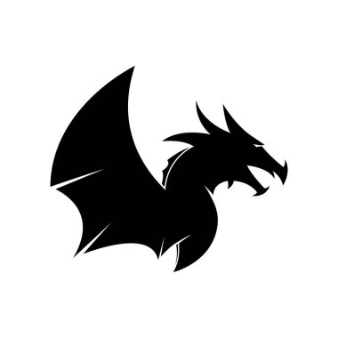 Dragon vektör resimleme logo şablonu