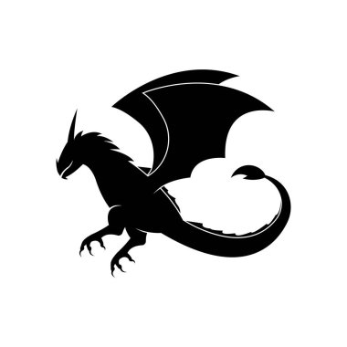 Dragon vektör resimleme logo şablonu