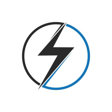 Güç yıldırımı logo vektör tasarımı