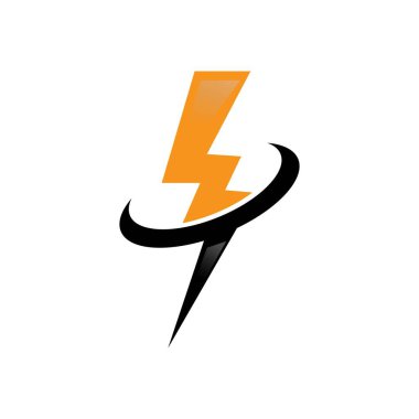 Güç yıldırımı logo vektör tasarımı