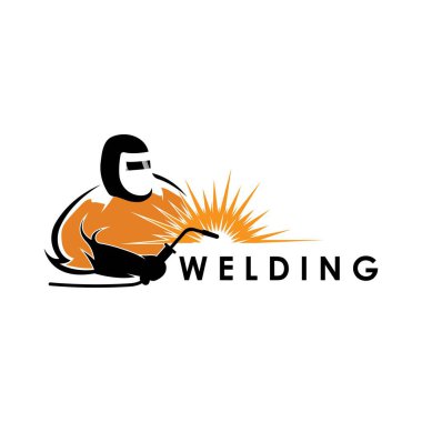Kaynak logo vektör tasarımı, kaynak simgesi illüstrasyonu