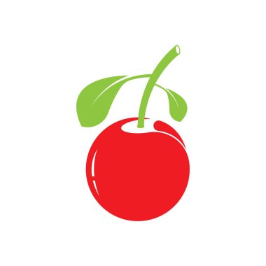 Kiraz logosu vektör illüstrasyon tasarımı