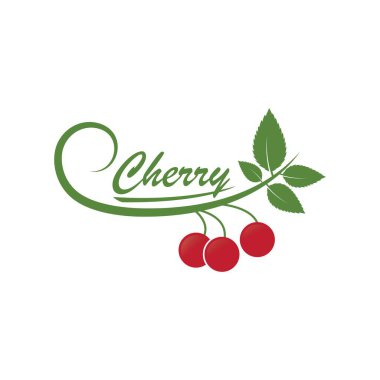 Kiraz logosu vektör illüstrasyon tasarımı