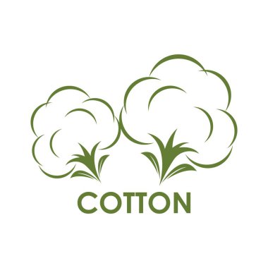 Cotton Logo Şablonu vektör sembolü doğa