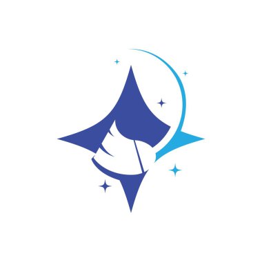 Temizleme logosu ve sembol ilülasyon vektörü şablonu