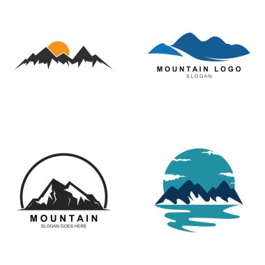Yüksek Dağ simgesi Logo İş Şablonu Vektörü