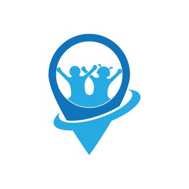 Çocuklar puan logosu oynuyor. Çocuklar logo tasarım şablonu oynuyorlar. 