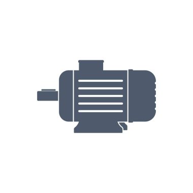Elektrik motor simgesi vektör illüstrasyon logo tasarımı.