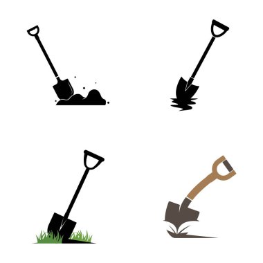 Beyaz arkaplanda kürek ikonu Vektör İllüstrasyonu