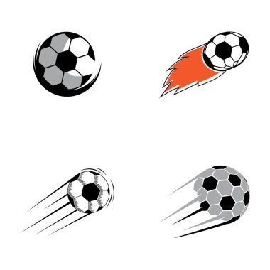 Futbol futbol logosu tasarım vektör çizimi, futbol logo şablonu