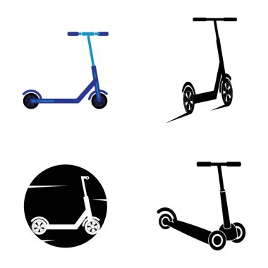Scooter simgesi sembol tasarım logo şablonu