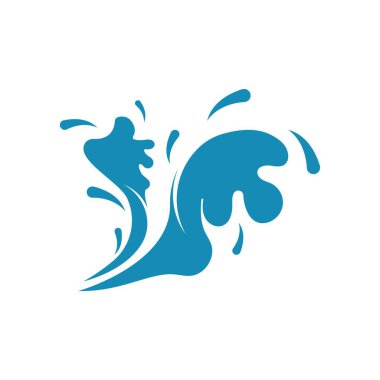 Su Dalgası sembolü ve simge logo şablonu vektörü