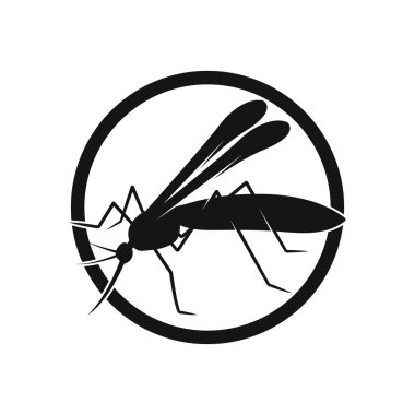 Sivrisinek Logosu Tasarım Vektörü İllüstrasyonu. Sivrisinek Tasarım Şablonu
