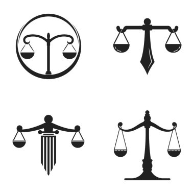 Hukuk Firması Logo Vektör Şablonu Tasarımı