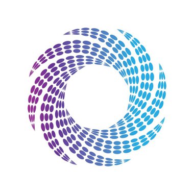 İş logosu, girdap, spiral ikon vektör şablonu