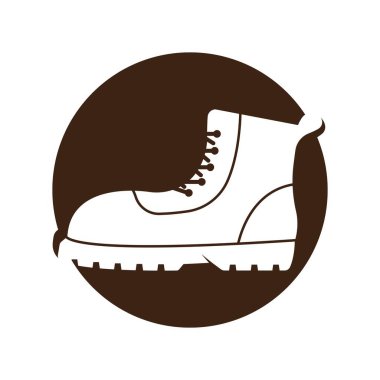 Güvenlik Ayakkabısı vektör simgesi. Koruyucu ayakkabı vektör ikonu. Sembol, logo illüstrasyonu.