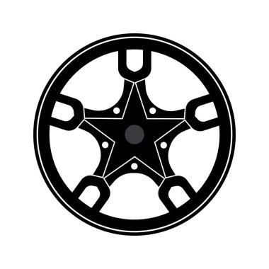 Otomobil jant vektör logosu düz tasarım