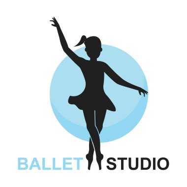 Güzel balerin silüeti çizimi