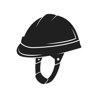 İnşaat güvenlik miğferi logosu tasarımı vektör çizimi