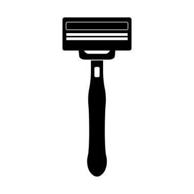 Jilet simgesi logo illüstrasyonu tıraş ediliyor