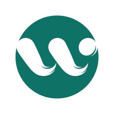 W Harfi Logo İş Şablonu Vektör simgesi