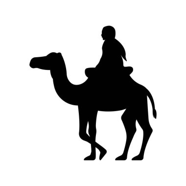 Deve çizimi logo vektör tasarımı 