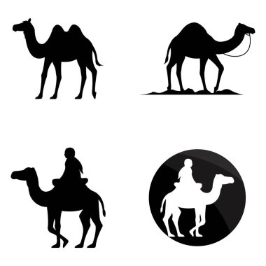 Deve çizimi logo vektör tasarımı 