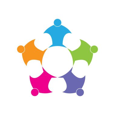 Topluluk, ağ ve sosyal logo tasarımı