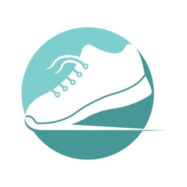 Ayakkabı logosu simgesi, ayakkabı ayakkabısı logo vektör şablonu beyaz arkaplan üzerinde izole