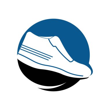 Ayakkabı logosu simgesi, ayakkabı ayakkabısı logo vektör şablonu beyaz arkaplan üzerinde izole