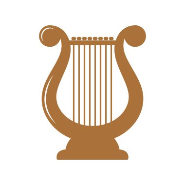 Harp illüstrasyon logo vektör tasarımı