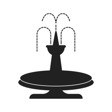 Şehir çeşme hattı simgesi vektör çizimi düz tasarım 