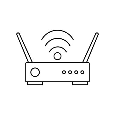 router simgesi vektör çizim şablonu
