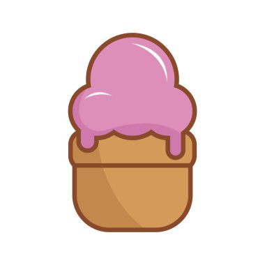 Dondurma çizim vektörü düz tasarım 