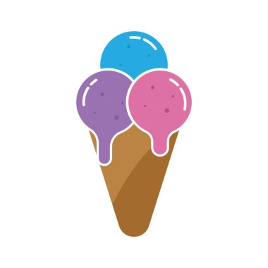 Dondurma çizim vektörü düz tasarım 