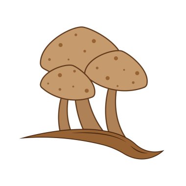 Vegetables mushroom illustration logo icon vector template