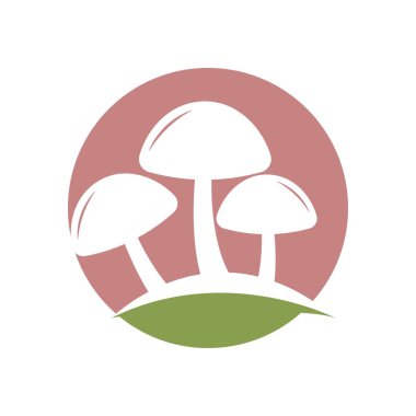 Vegetables mushroom illustration logo icon vector template