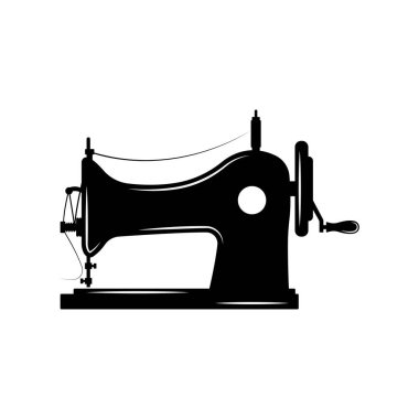 Terzi ya da tekstil logosu vektörü düz tasarım