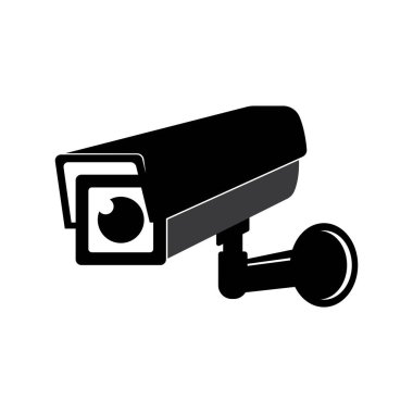 Sabit CCTV, Güvenlik Kamerası Simge Vektör Şablonu Çizim Tasarımı