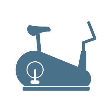 Exercise bicycle fitness icon flat design