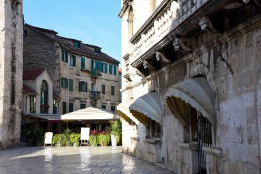 Split, Croatia. Elements of the ancient architecture of the city. 