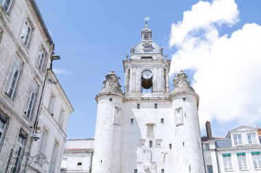 The clock tower (Grosse Horloge) in La Rochelle, France
