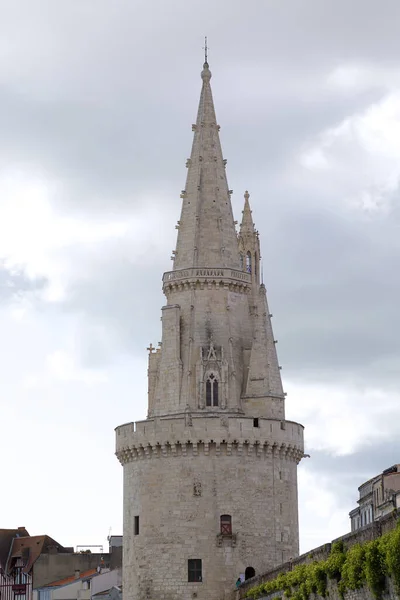 Wieża Latarni Starym Porcie Rochelle Francja — Zdjęcie stockowe