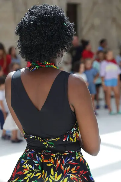 stock image Woman wearing one of the traditional folk costume from Kenya, Africa