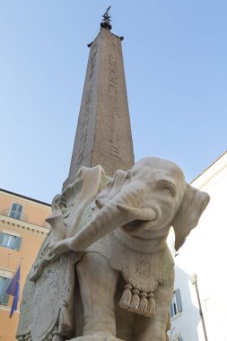 Piazza della Minerva 'dan Obelisk, Roma, İtalya