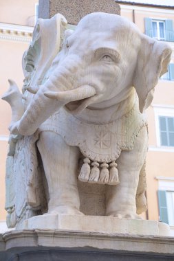 Piazza della Minerva 'dan Obelisk, Roma, İtalya
