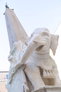Piazza della Minerva 'dan Obelisk, Roma, İtalya