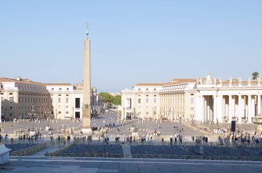 Vatikan, Roma ve İtalya 'daki Aziz Peters Meydanı manzarası