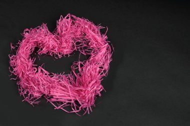 heart shaped decorative hearts on black background